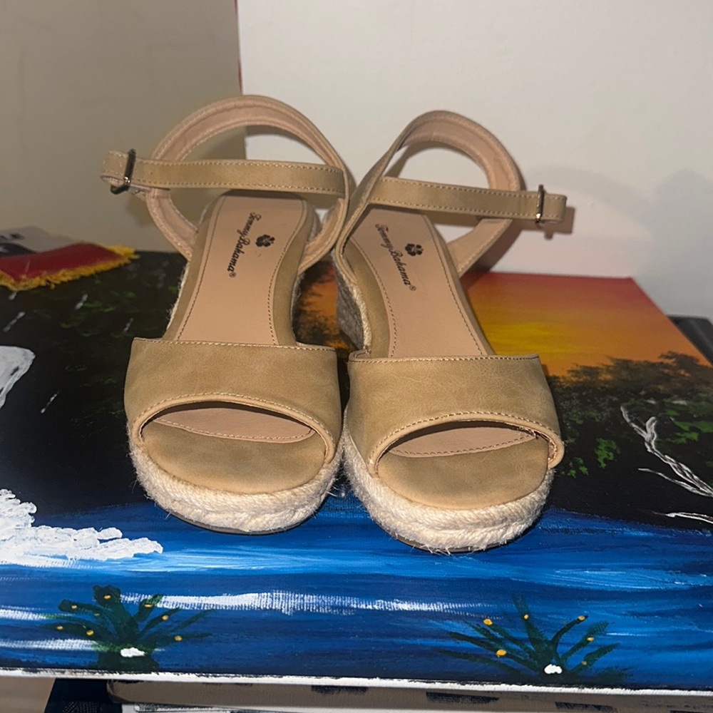 slightly worn women’s wedges